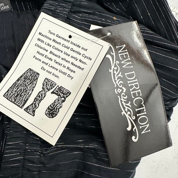 New Direction Womens Skirt Size L Black Metallic Boho Tiered Crinkle Festival - Picture 6 of 9